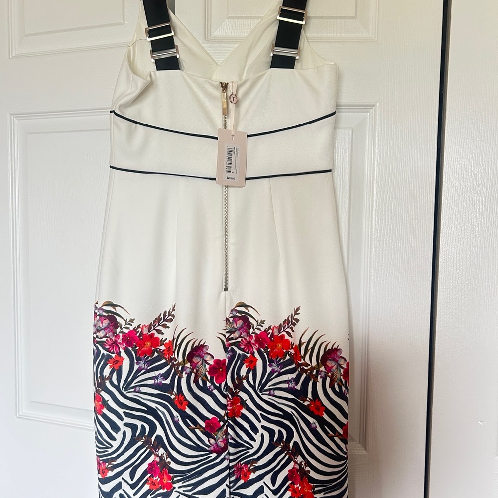 Ted Baker London Black and White Sheath Midi Dress